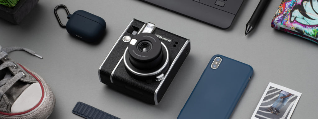 Schwarze INSTAX Mini 40 Sofortbildkamera